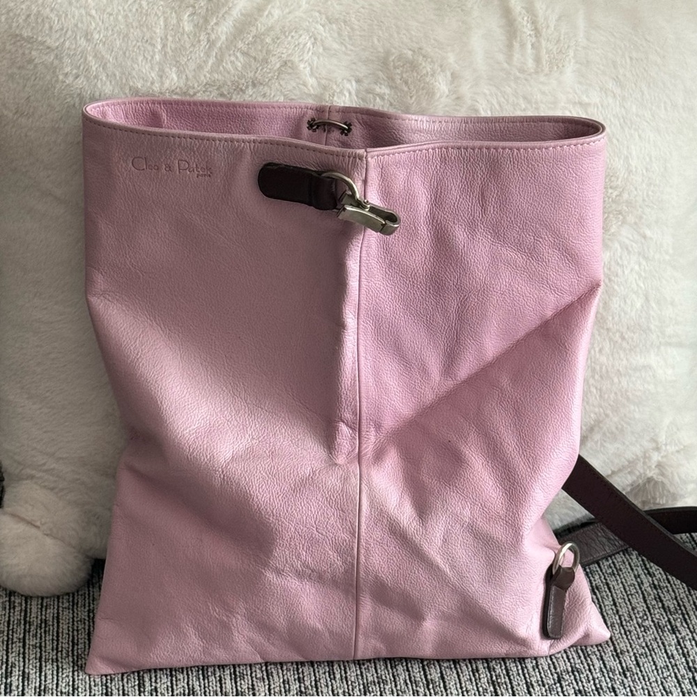 Cleo & Patek One Strap Pink Leather Backpack - Picture 6 of 10